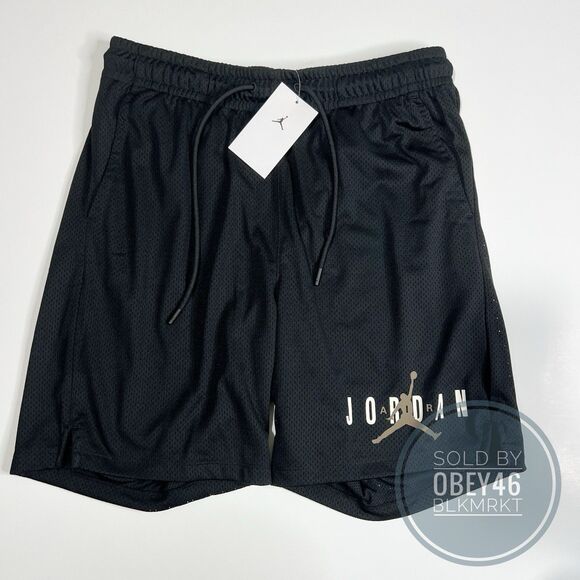 Nike Air Jordan Essentials Mesh Basketball Shorts Black DV7652-010 Size Medium - Picture 1 of 4